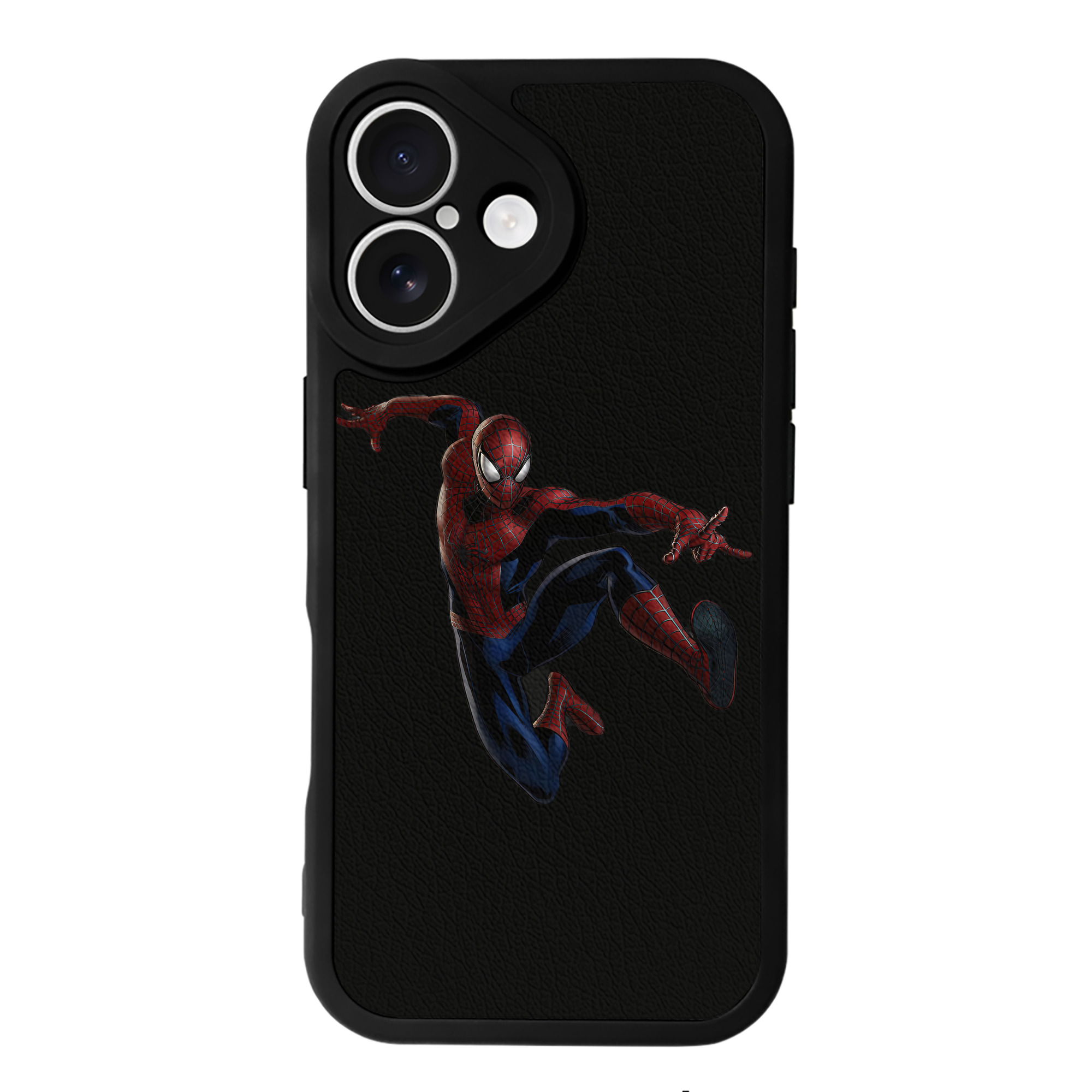 Spider Man スパイダーマン 【iPhone 16シリーズ対応】シリコンスマホケース（レザー調） 材質：シリコン